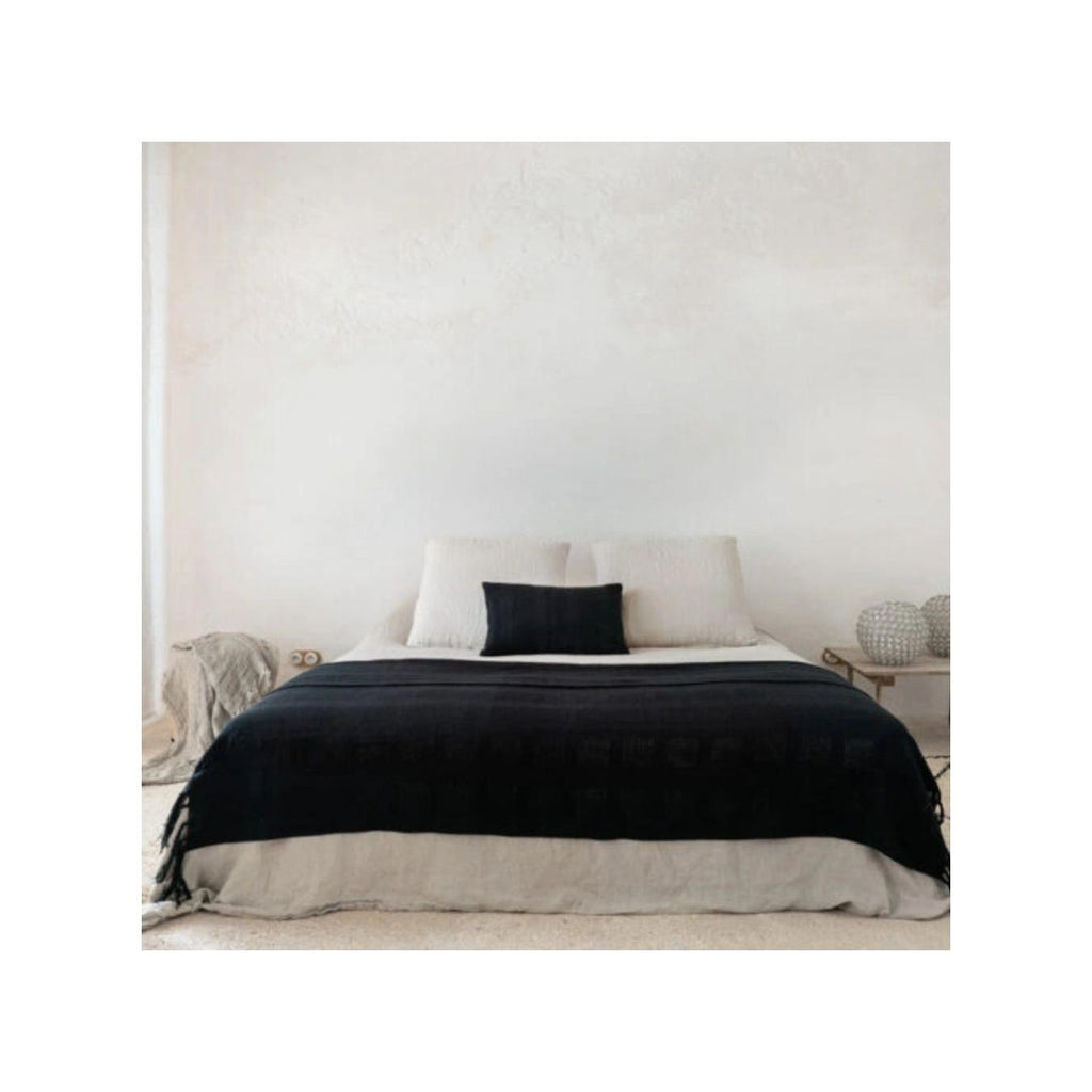 Plaid En Coton - Crepite - Noir