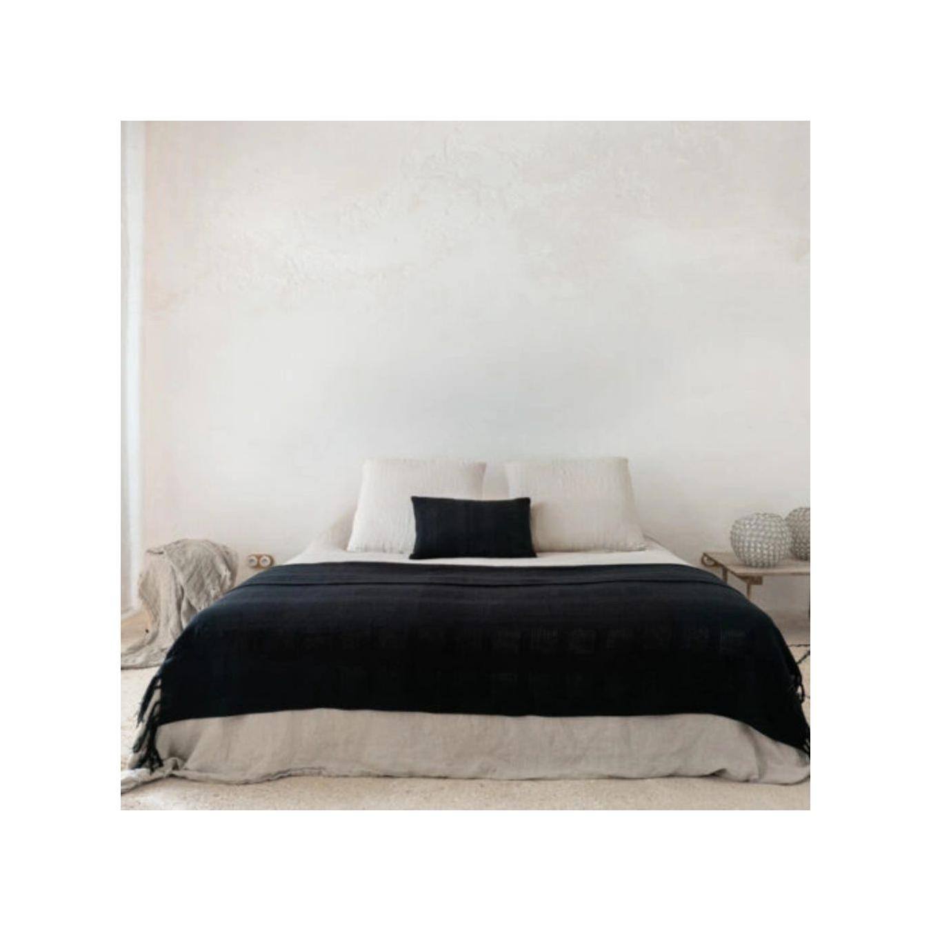 Plaid En Coton - Crepite - Noir