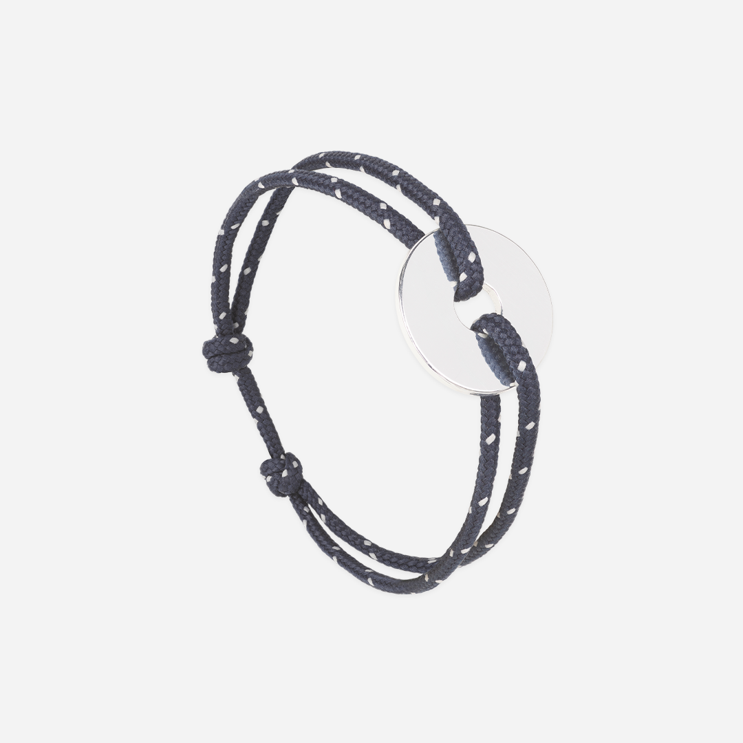Bracelet Crest - Bleu Marine & Blanc