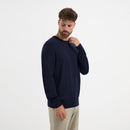 Pull Crew Neck 100% Merino - Navy Blue