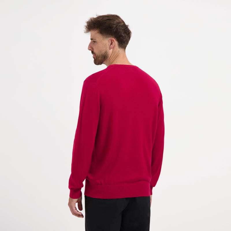 Pull Crew Neck 100% Merino - Pepper Red