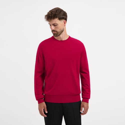 Pull Crew Neck 100% Merino - Pepper Red