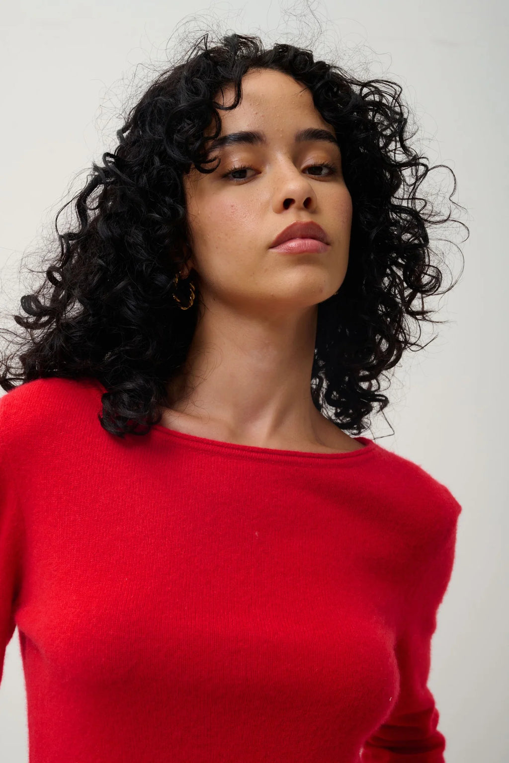 Pull Col Bateau - Criou - Carmin