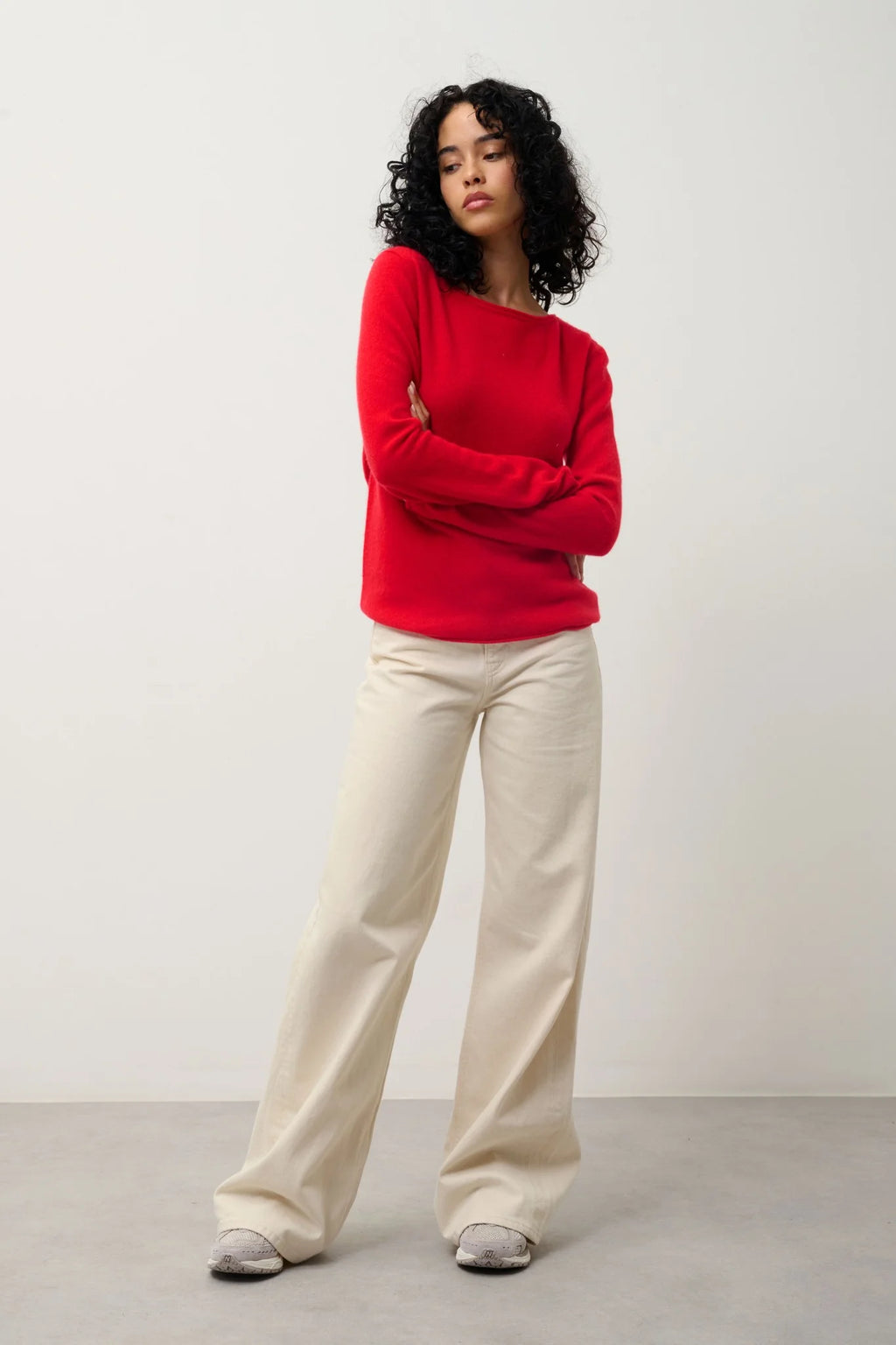 Pull Col Bateau - Criou - Carmin