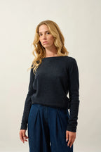 Boat-Neck Jumper - Criou - Caviar