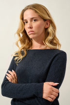 Boat-Neck Jumper - Criou - Caviar