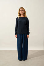 Boat-Neck Jumper - Criou - Caviar