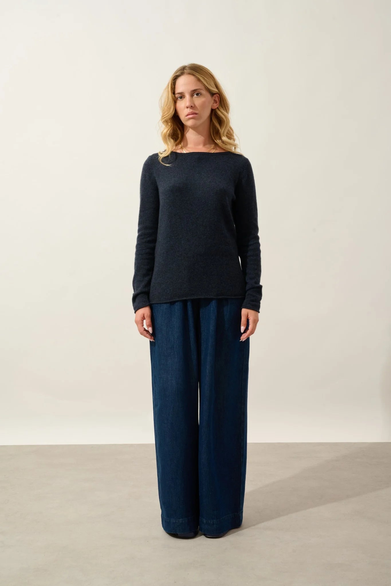 Boat-Neck Jumper - Criou - Caviar