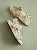 SANDALES PLATES BLANCHES CRISTINA PETITE MENDIGOTE