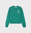 Crown Cashmere Crewneck - Green - Women