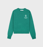 Crown Cashmere Crewneck - Green - Women