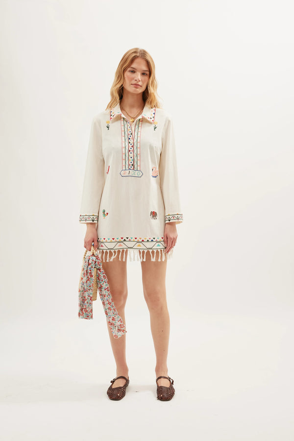 Robe Astoria Wildling Embroidery Cream