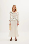 Top Maurine Lilia Embroidery Ivory