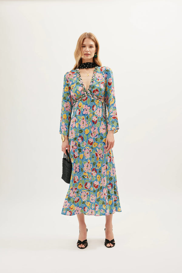 Robe Tania Jeannie Bloom Sky
