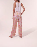 Pantalón Azia - Blanco Rosa Diagonal Batik - Mujer