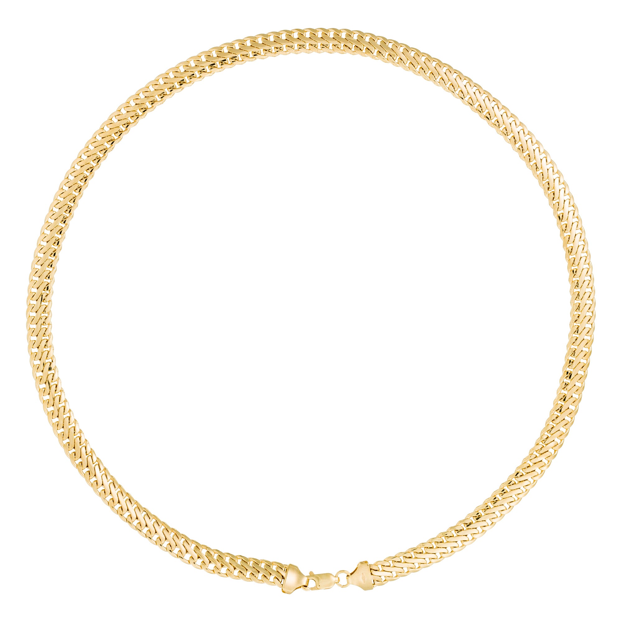 Collar "Nathalia" - Malla Ovalada - Oro amarillo 375/1000