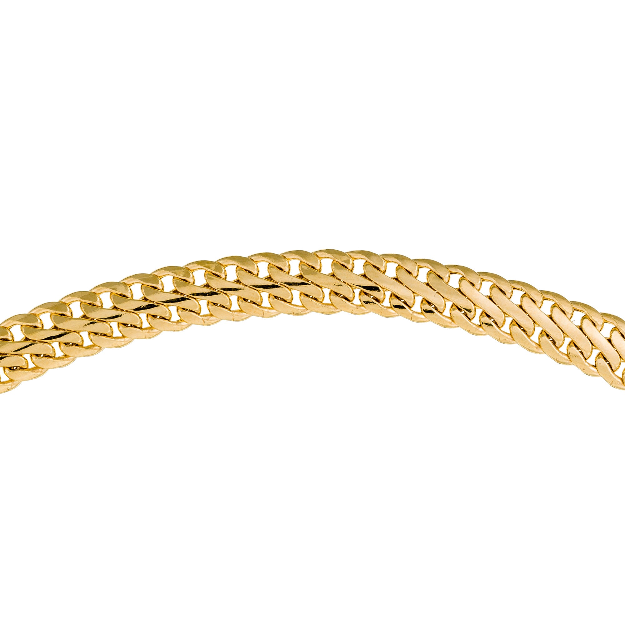 Collar "Nathalia" - Malla Ovalada - Oro amarillo 375/1000