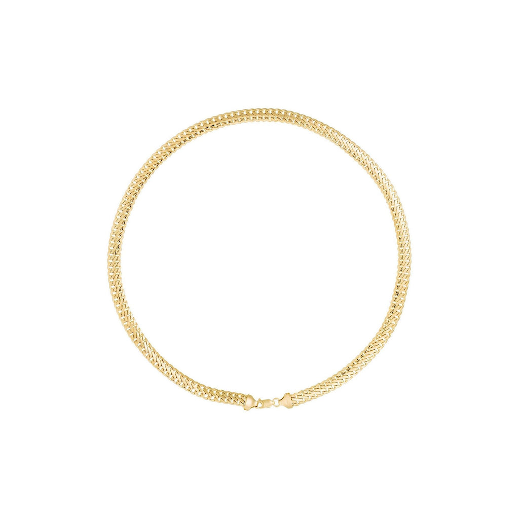 Collier" Nathalia" Maille Ovale - Or Jaune 375/1000