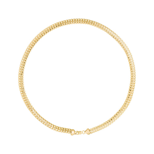 Collar "Nathalia" - Malla Ovalada - Oro amarillo 375/1000