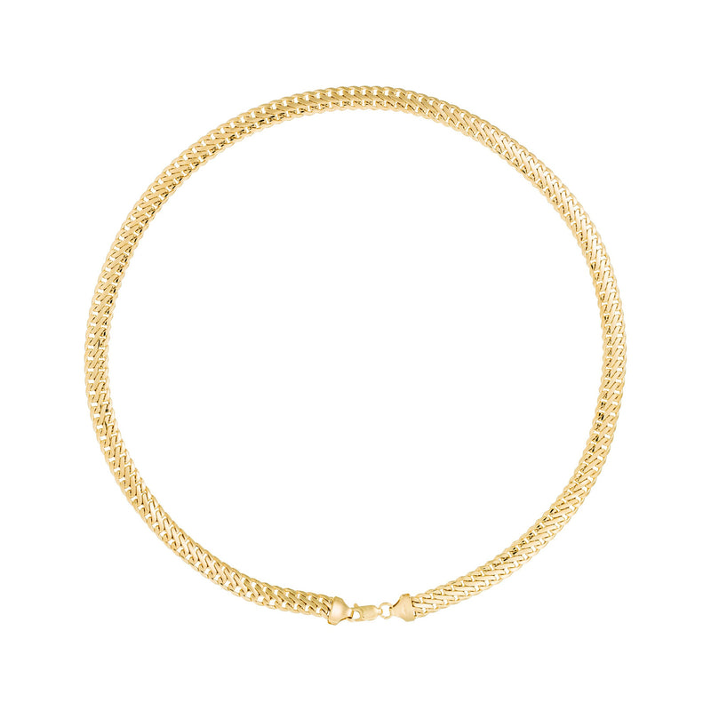 Collar "Nathalia" - Malla Ovalada - Oro amarillo 375/1000