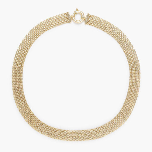 Collar “Maille Plata” con Cierre Boya – Oro Amarillo