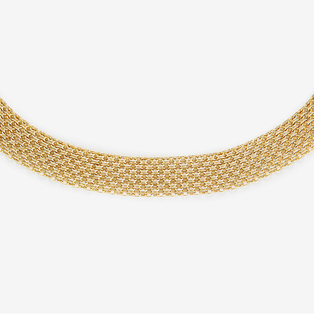 Collier "Maille Calera" Fermoir Boué Or Jaune 375/1000
