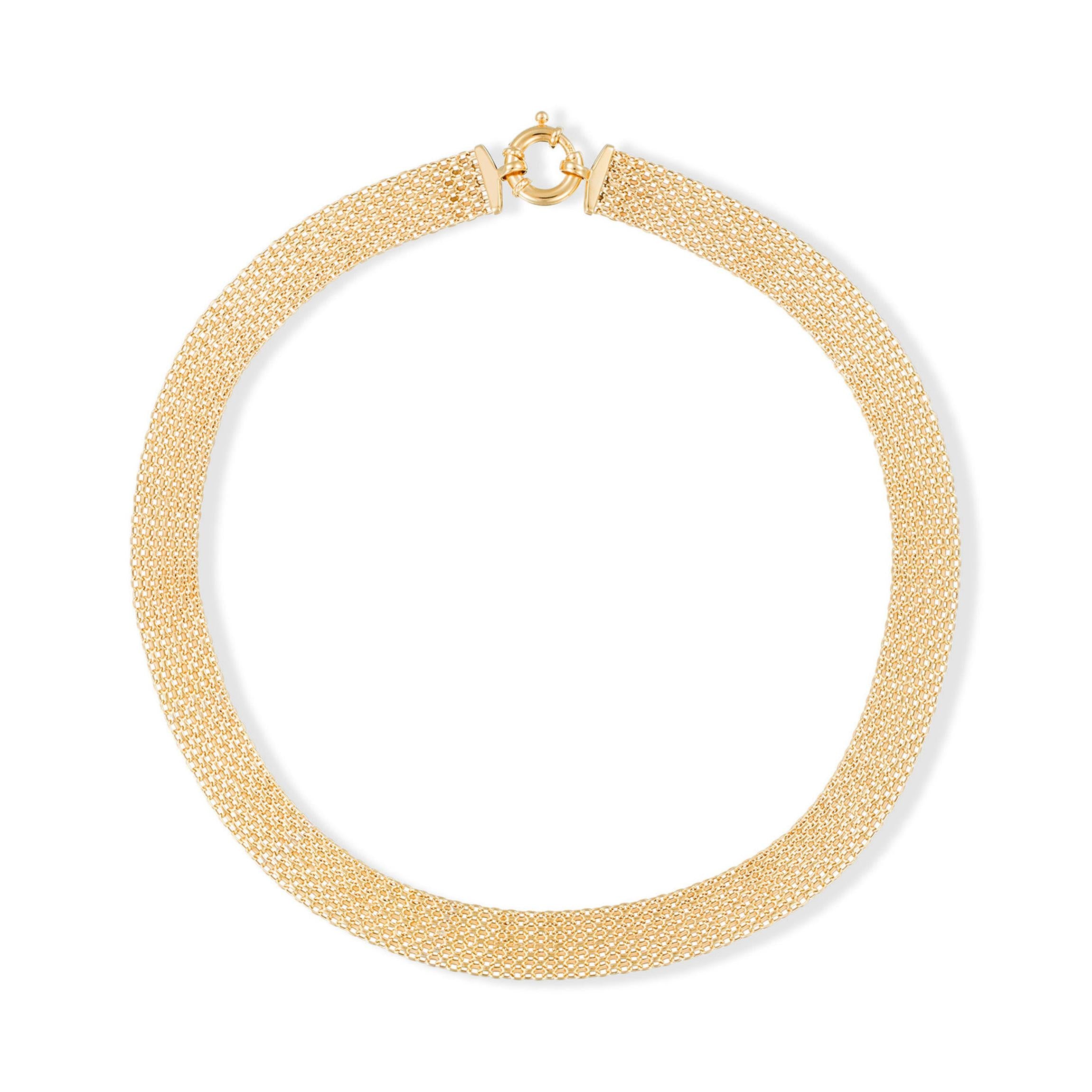 Collier "Maille Calera" Fermoir Boué Or Jaune 375/1000