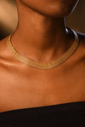 Collier "Maille Calera" Fermoir Boué Or Jaune 375/1000