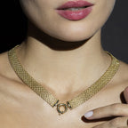 Collier "Maille Calera" Fermoir Boué Or Jaune 375/1000