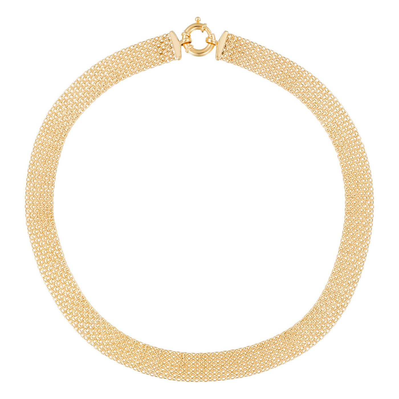 “Maille Calera” Necklace with Buoy Clasp – 375/1000 Yellow Gold