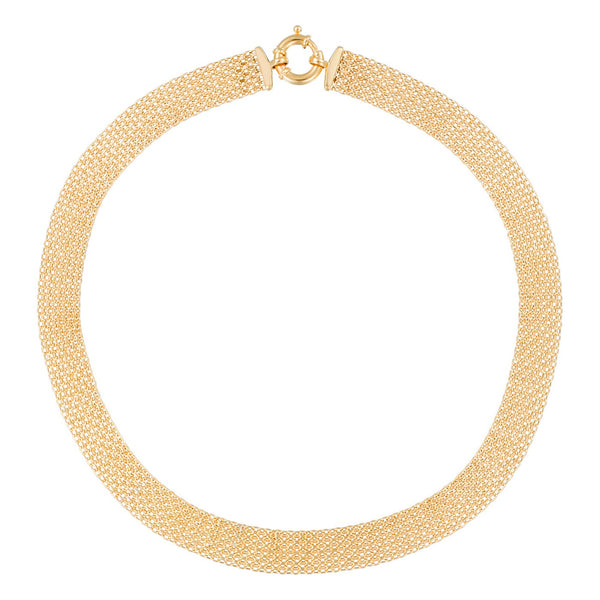 “Maille Calera” Necklace with Buoy Clasp – 375/1000 Yellow Gold