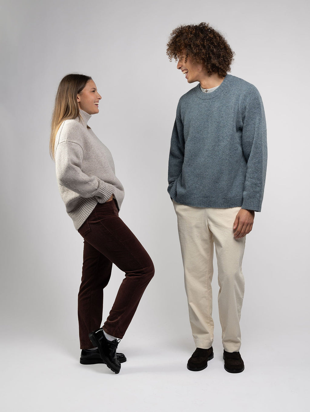 Women's Chocolate Straight-Leg Trousers
