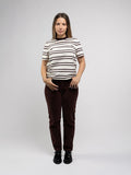 Women's Chocolate Straight-Leg Trousers