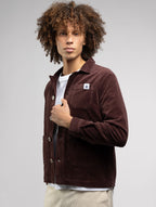 Veste Worker Côtelé Chocolat