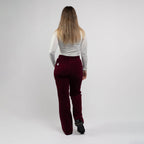 Pantaloni flare prugna