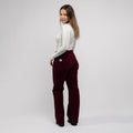 Pantaloni flare prugna