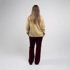 Pantaloni flare prugna