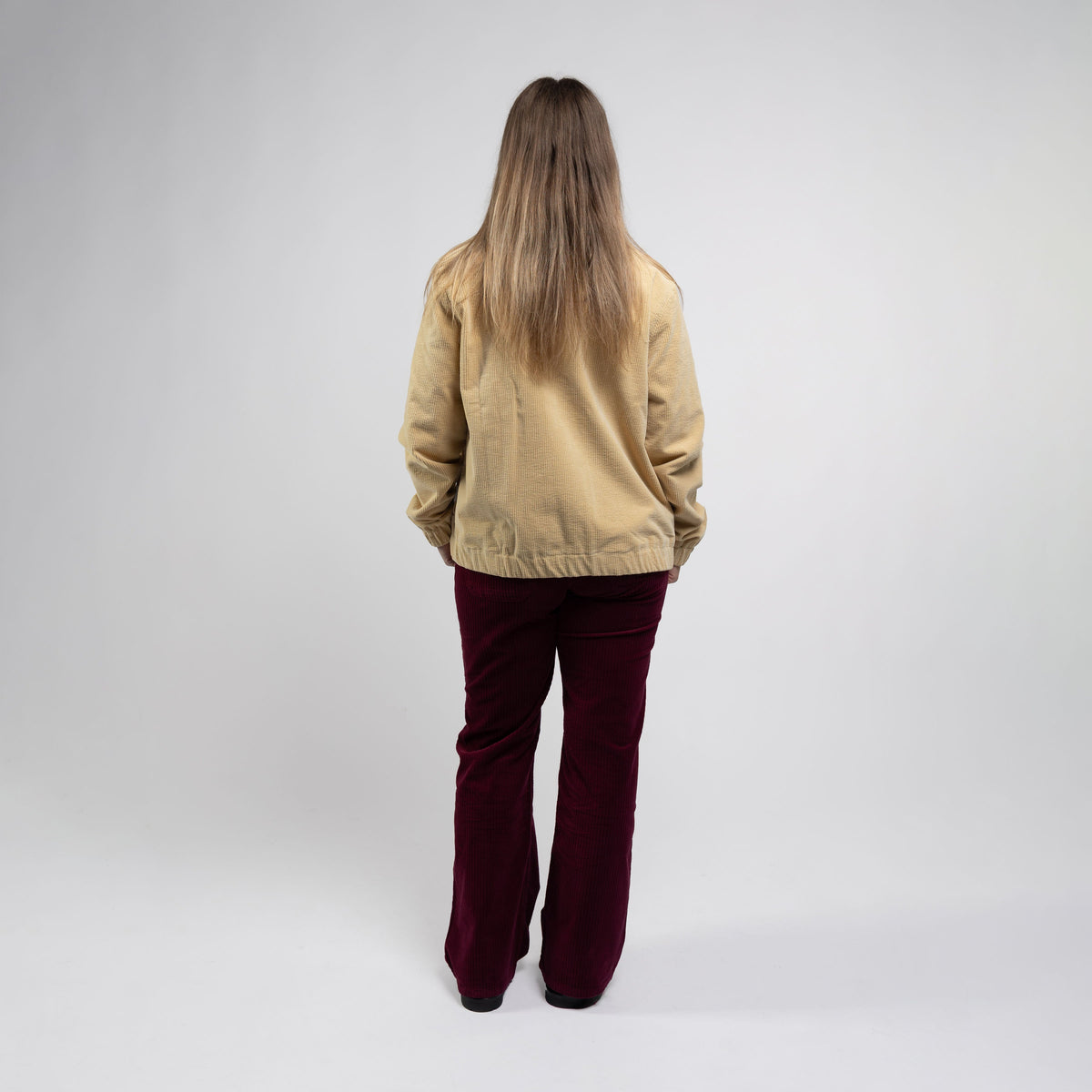 Pantaloni flare prugna
