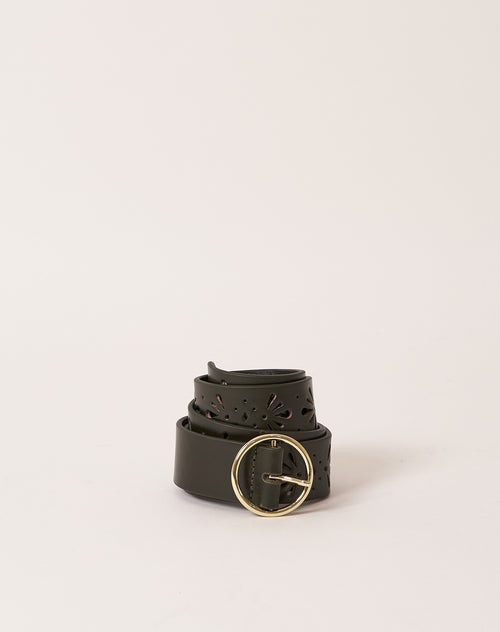 Ceinture Olga Perforee Recycle - Kaki