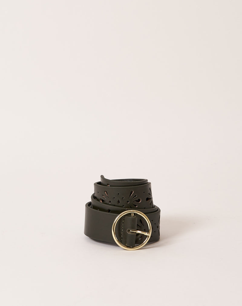 Ceinture Olga Perforee Recycle - Kaki