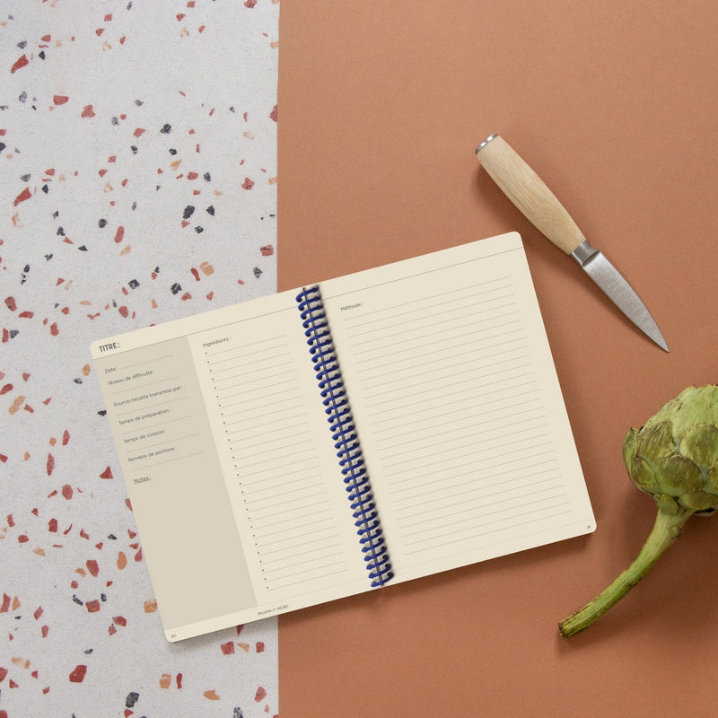 Carnet De Recettes Toilé - Corail