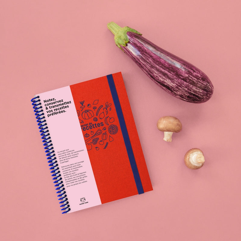 Carnet De Recettes Toilé - Corail