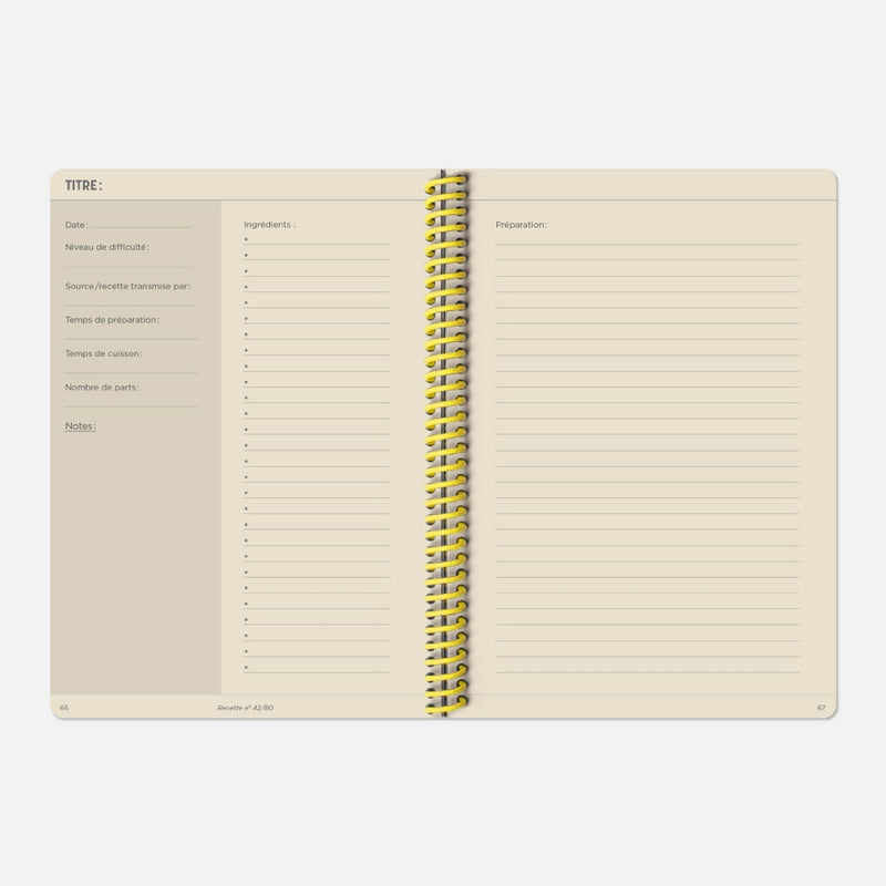 Carnet De Recettes Toilé - Marine