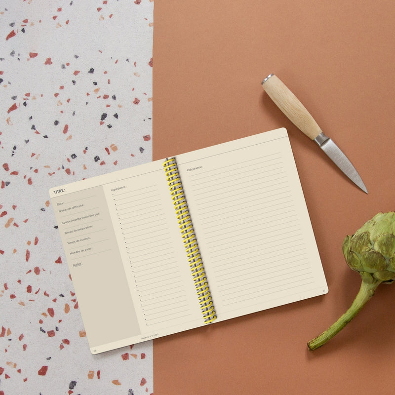 Carnet De Recettes Toilé - Marine