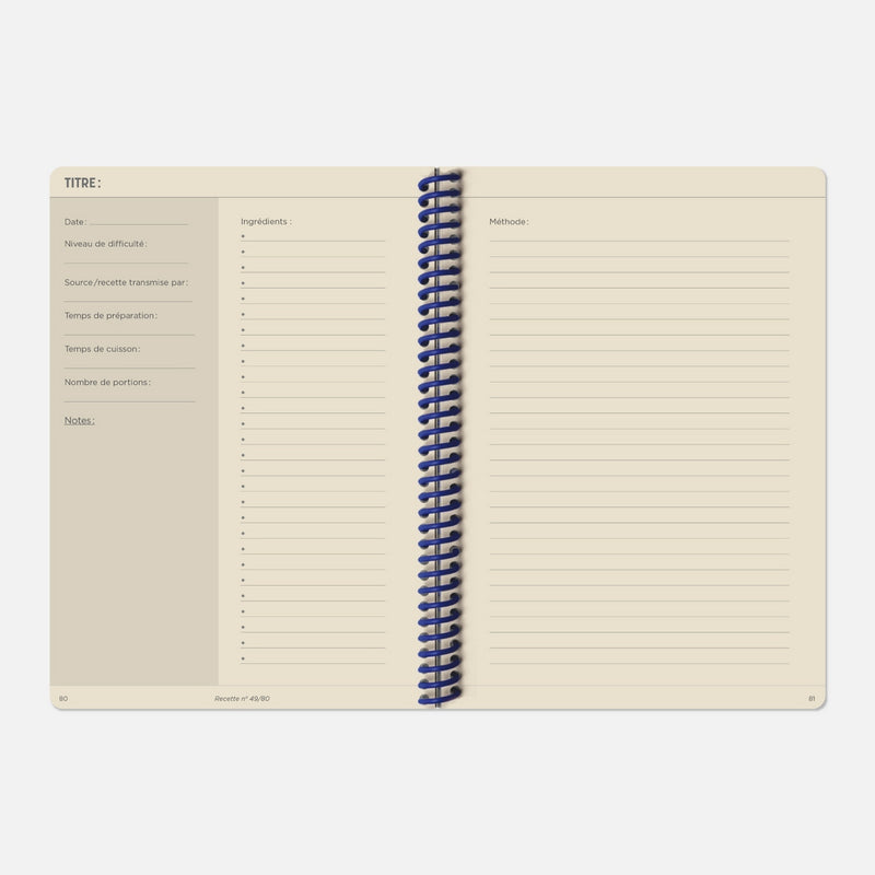 Carnet De Recettes Toilé - Jean'S