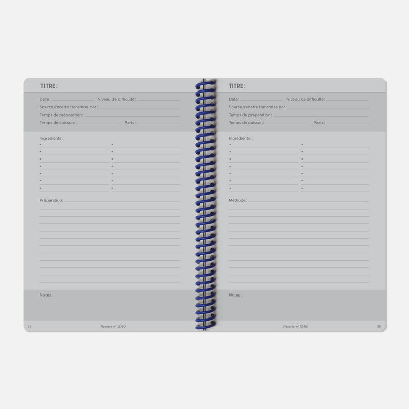 Carnet De Recettes Toilé - Jean'S