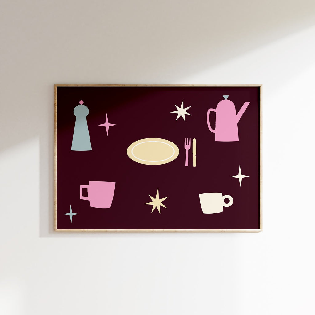 Kitchen - Affiche Table Setting - Multi