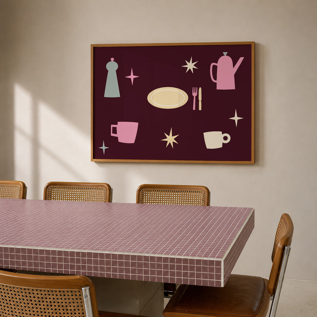 Kitchen - Affiche Table Setting - Multi