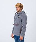 Sudadera Anorak Sherpa 1/4 Zip Po - Stone Grey - Hombre