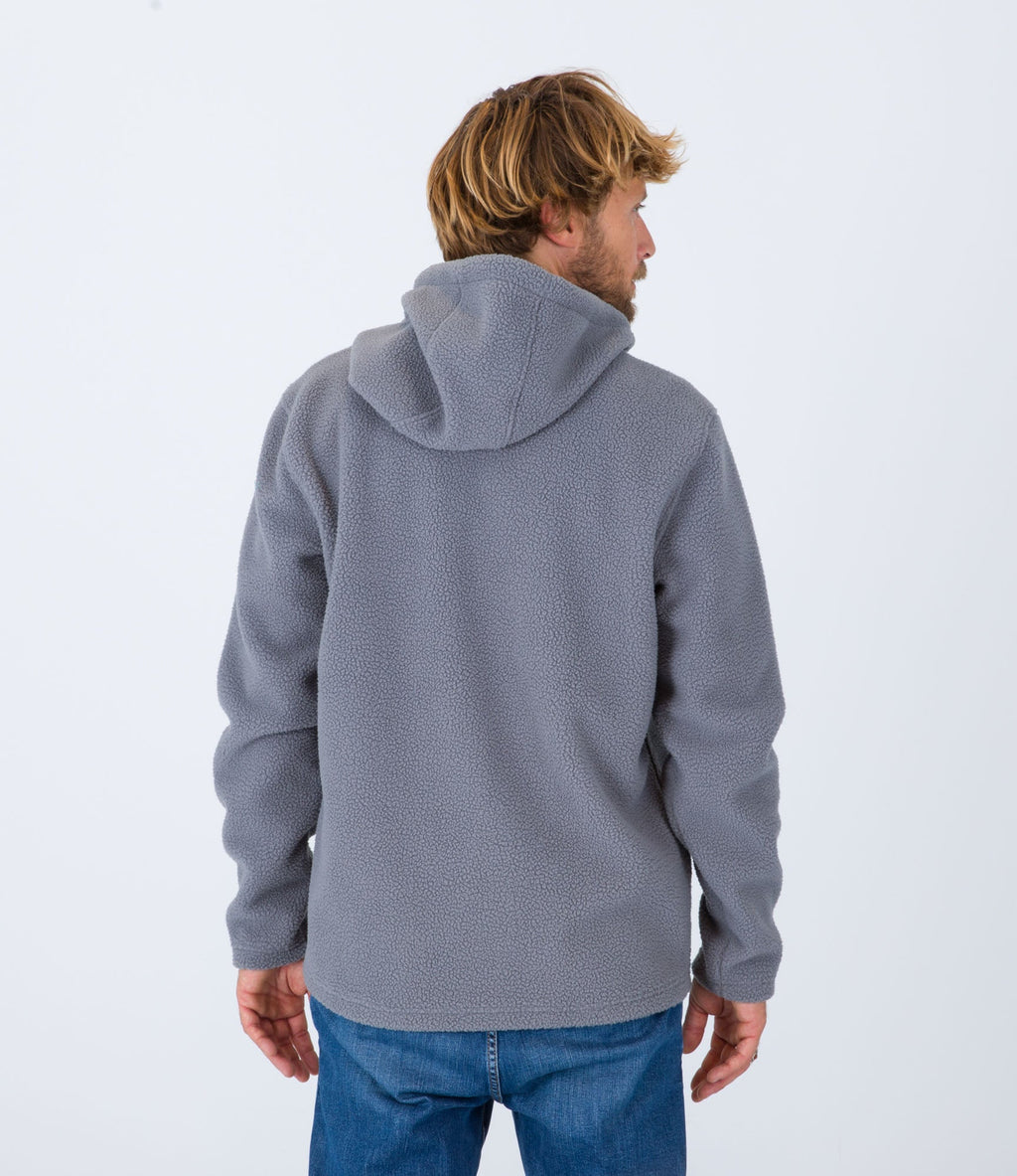 Sudadera Anorak Sherpa 1/4 Zip Po - Stone Grey - Hombre